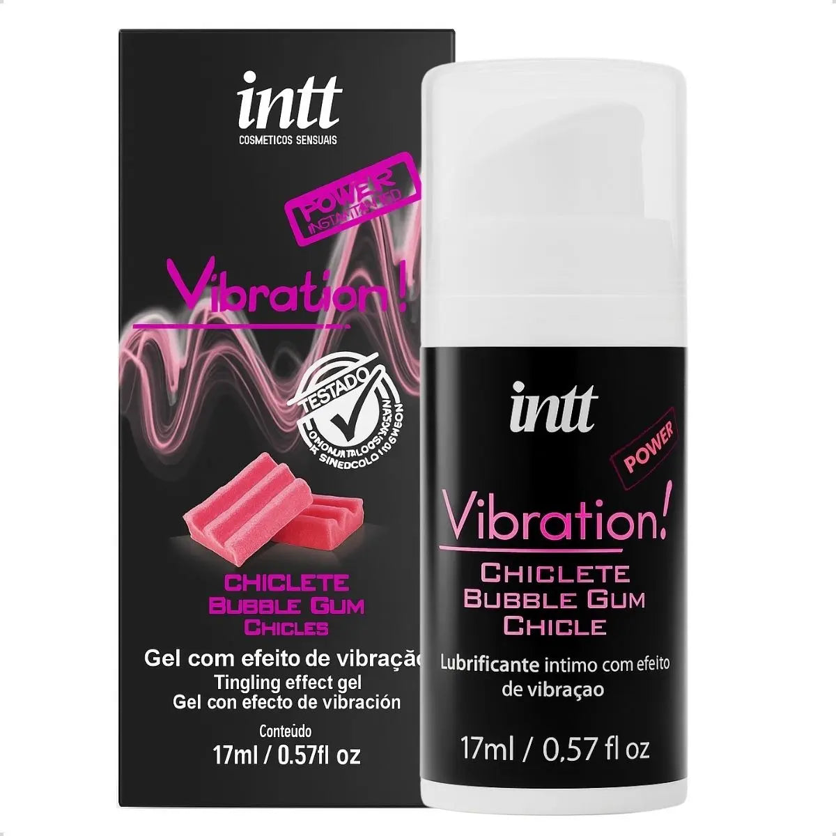 Vibration Power Chiclete Intt 16g – Gel Vibrador para Estimulação Íntima